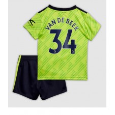 Manchester United Donny van de Beek #34 Tredjedraktsett Barn 2022-23 Kortermet (+ korte bukser)